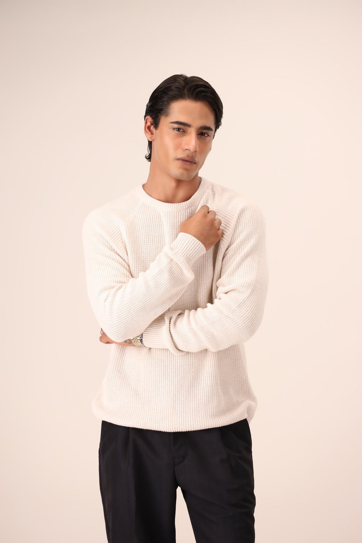 Knitted Crew-Neck Sweaters
