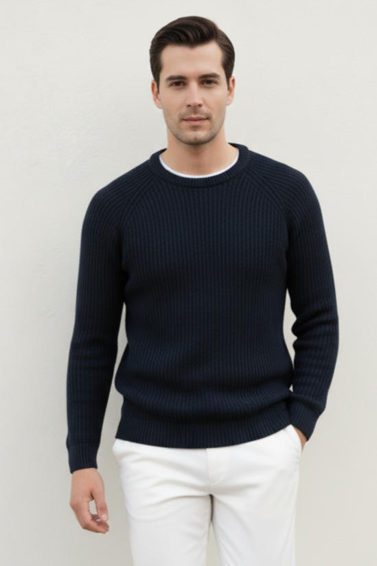 Knitted Crew-Neck Sweaters