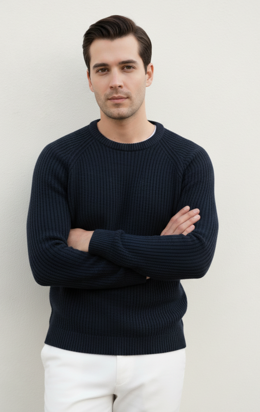 Knitted Crew-Neck Sweaters