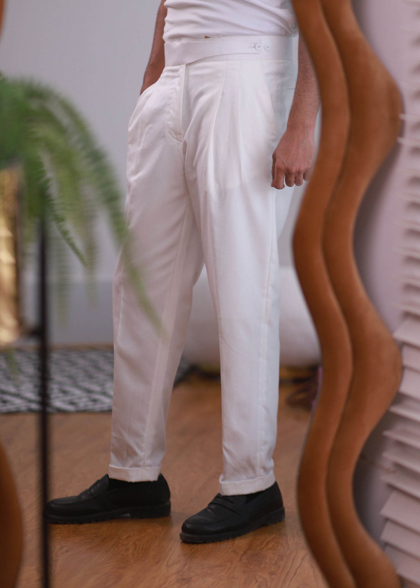 Men's Pearl White Gurkha Trouser